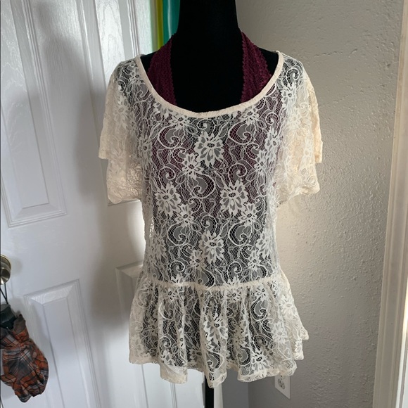 ❌SOLD❌  | 🎉 NWT Lace Peplum - Picture 5 of 8
